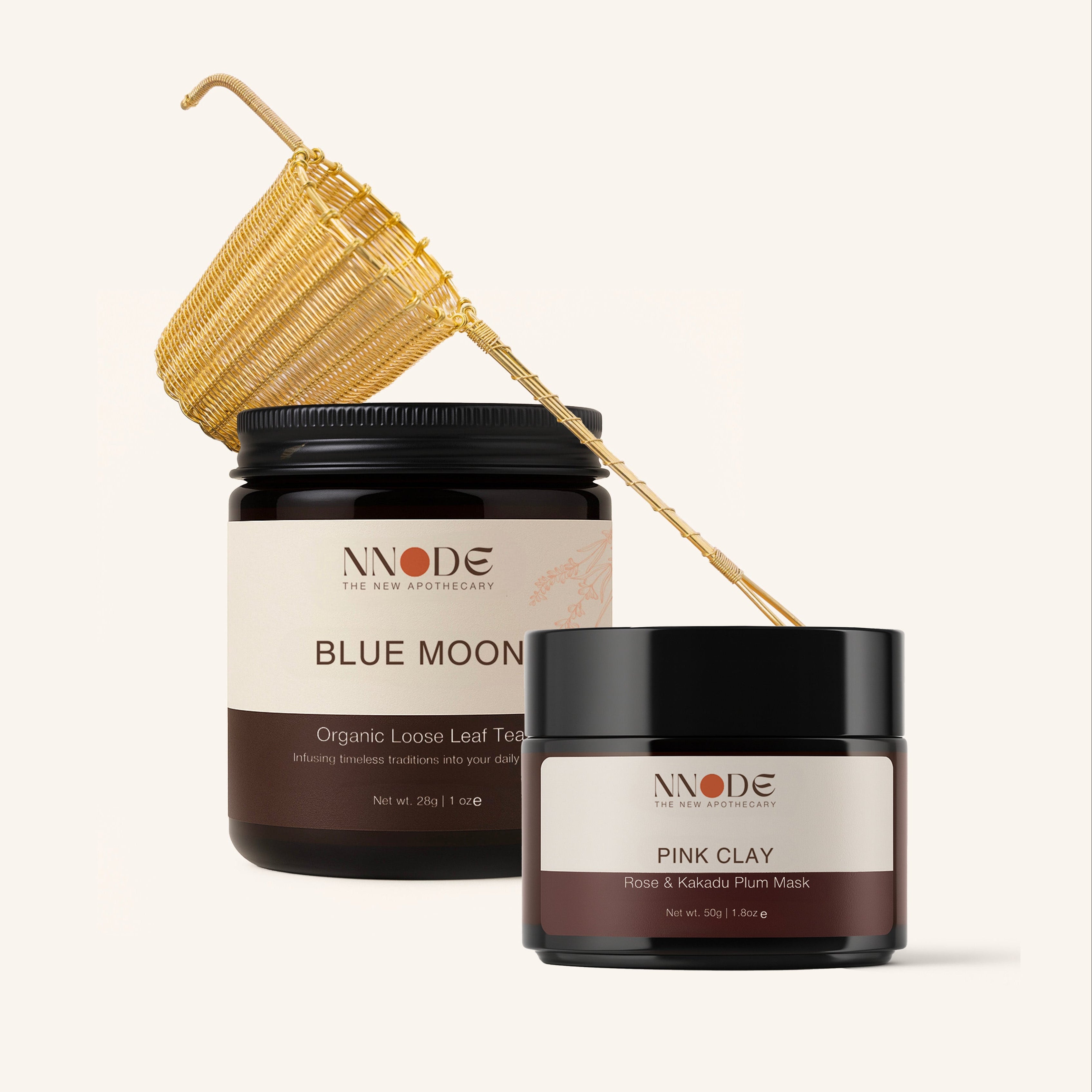 THE UNWIND RITUAL | clay mask + tea + brass strainer