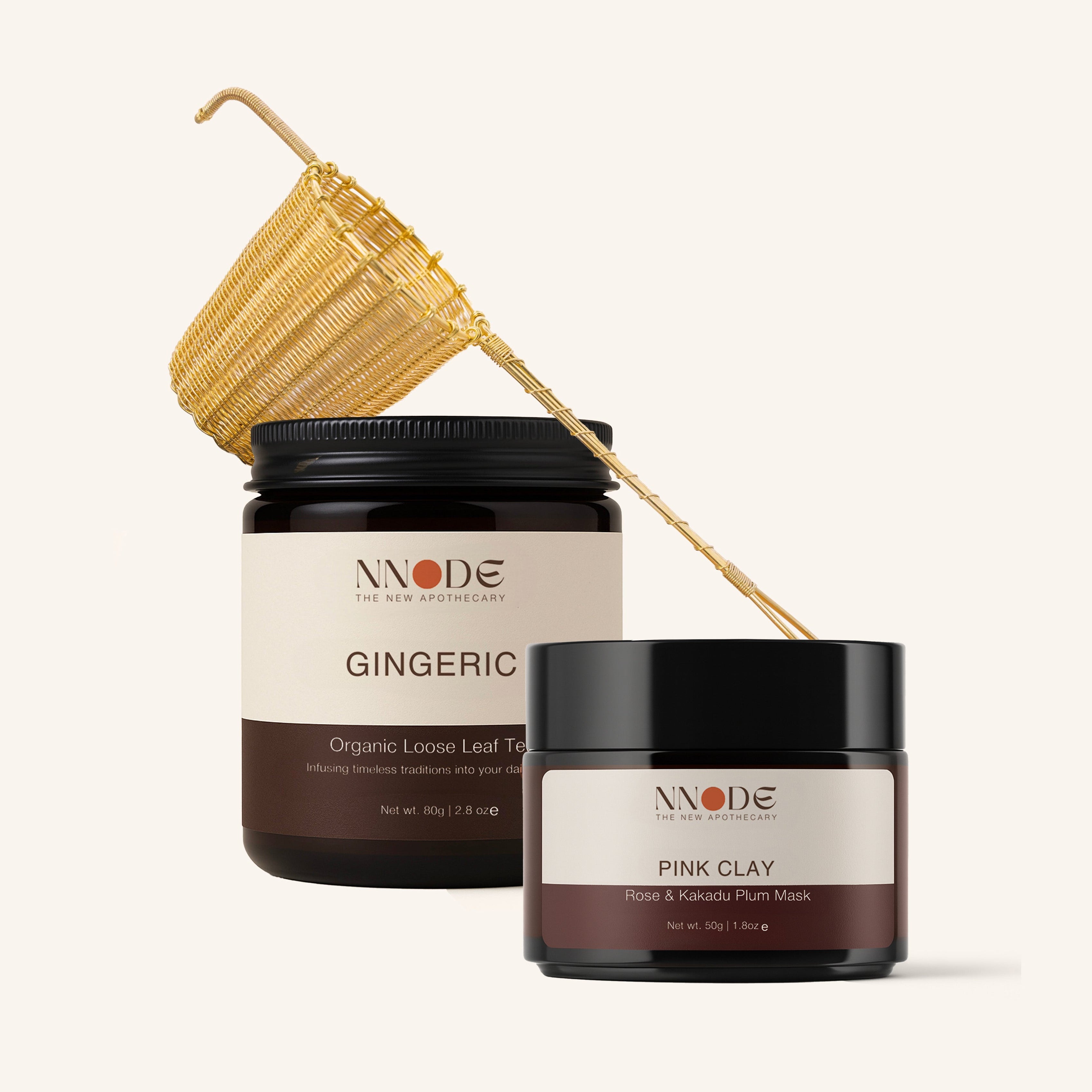 THE UNWIND RITUAL | clay mask + tea + brass strainer