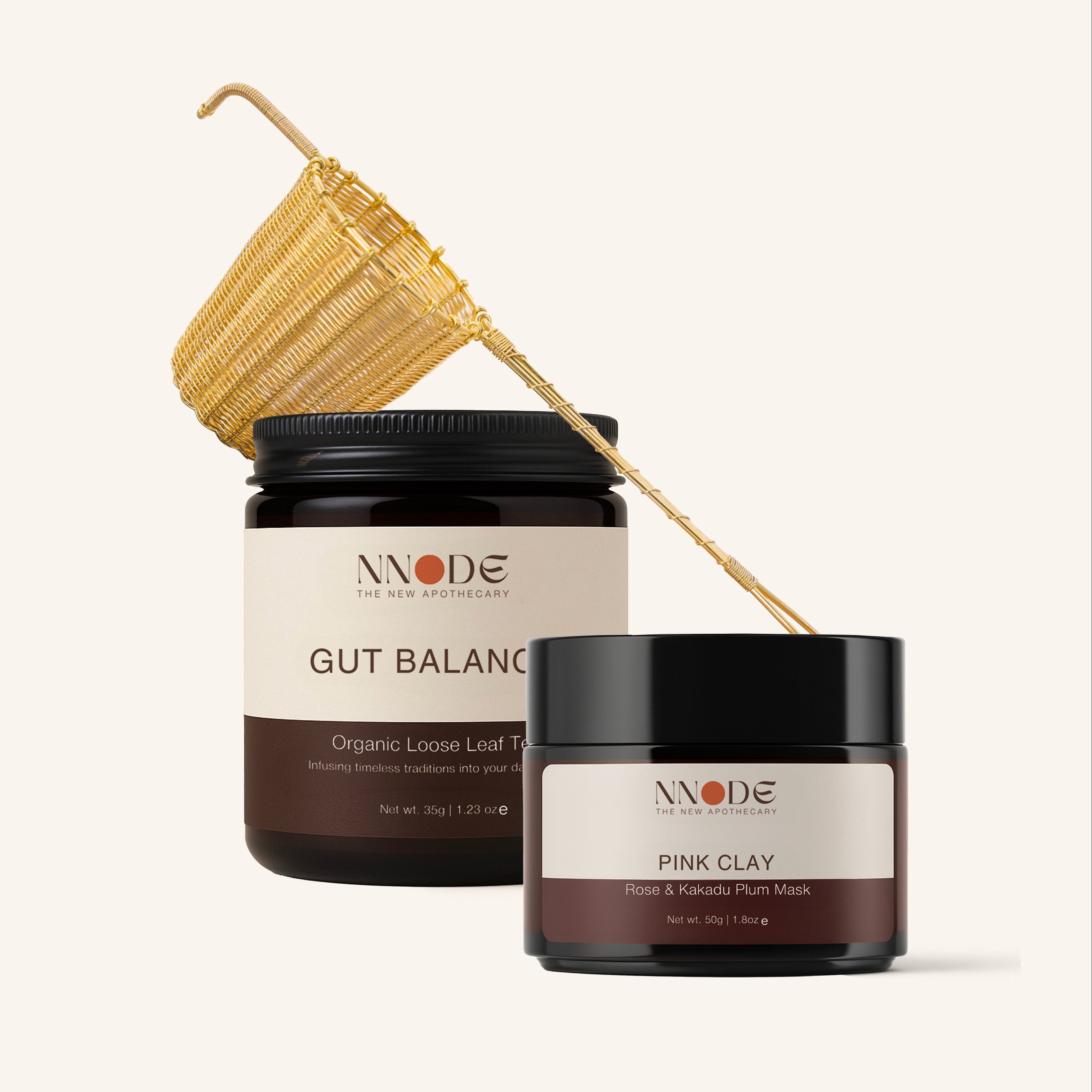 THE UNWIND RITUAL | clay mask + tea + brass strainer